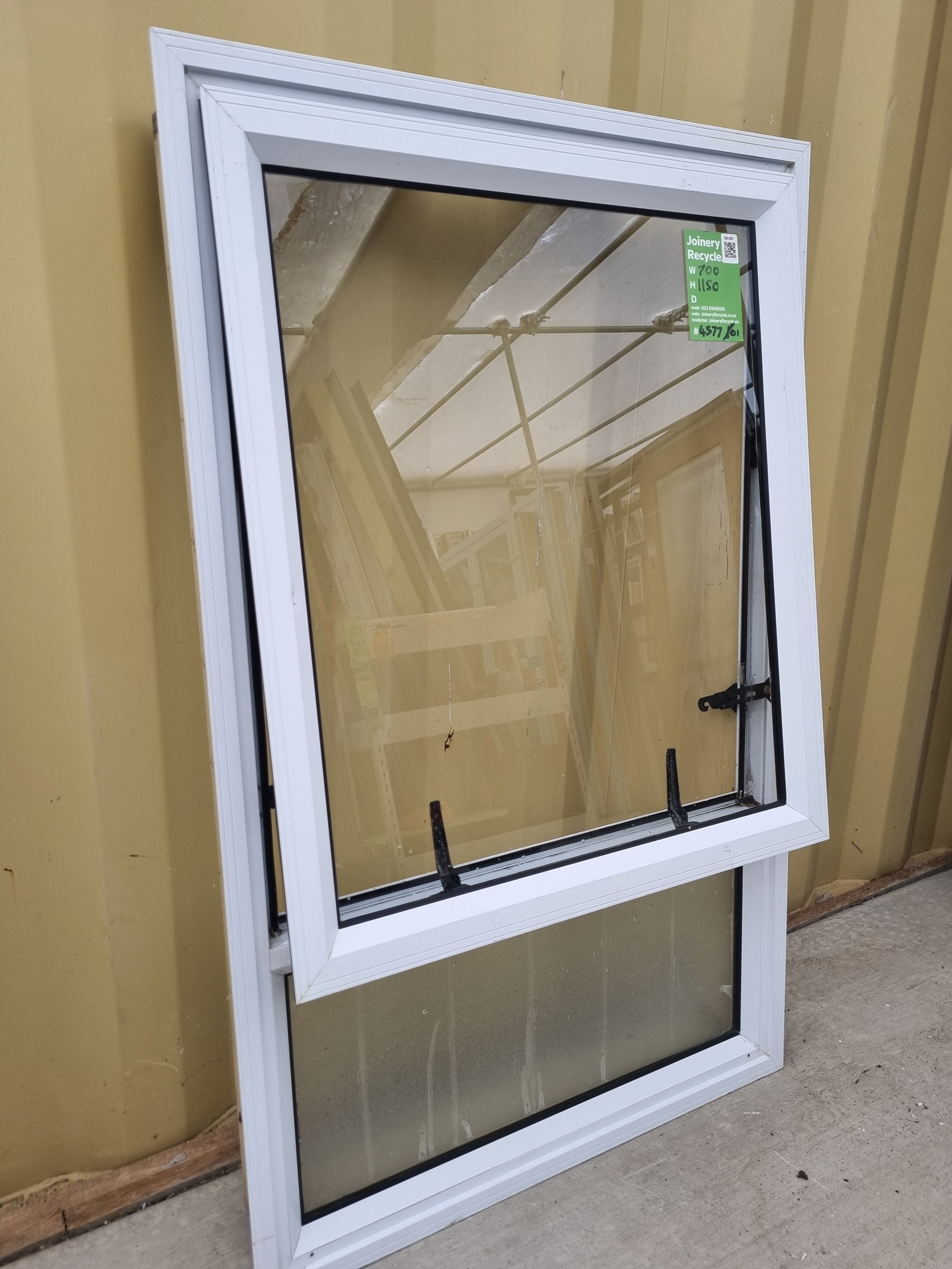 Aluminium Window White  700 W  x  1150 H  [#4577/01] Joinery Recycle