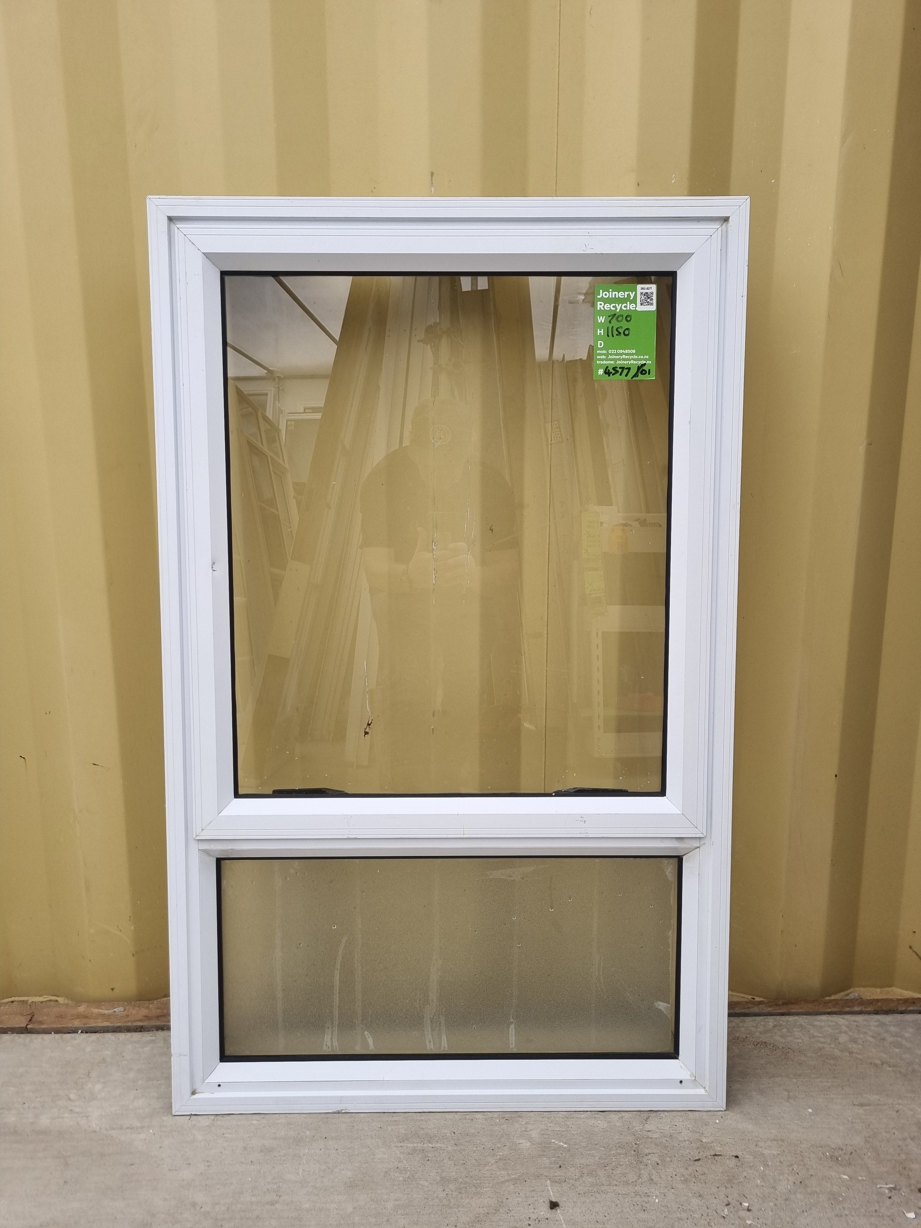 Aluminium Window White  700 W  x  1150 H  [#4577/01] Joinery Recycle