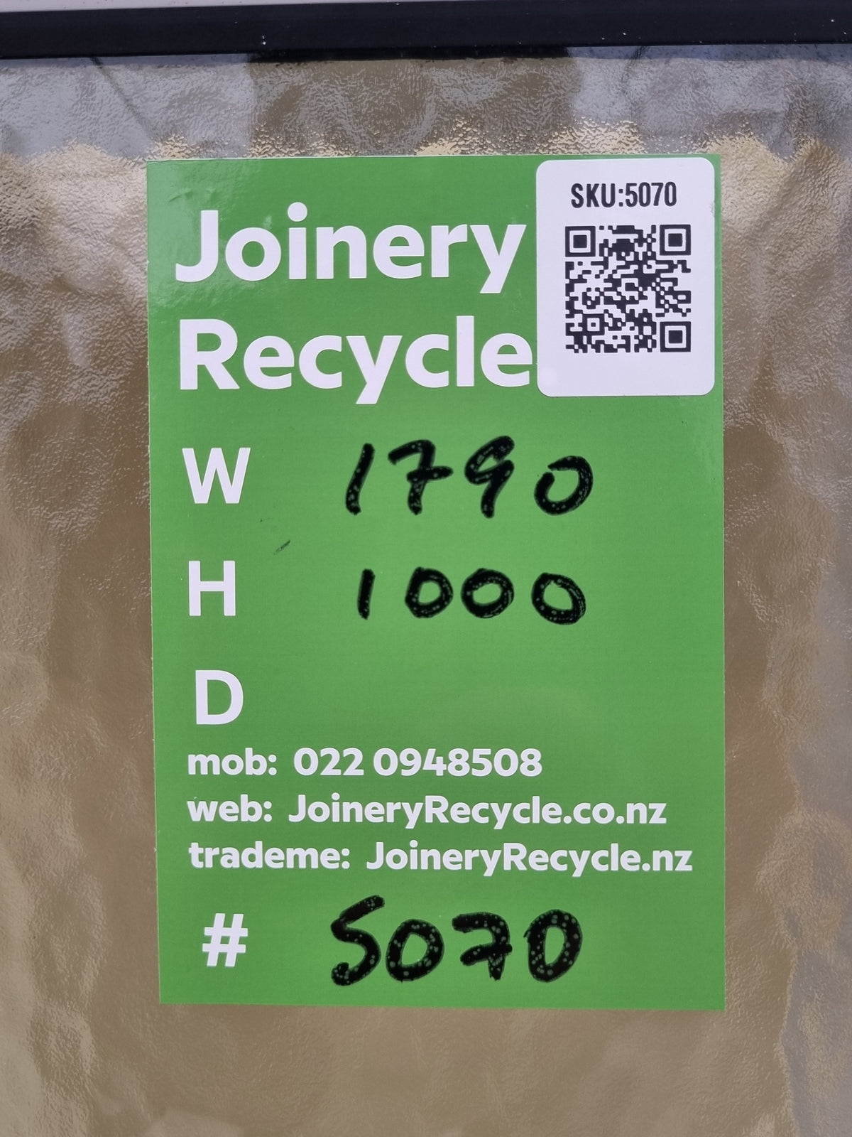 Aluminium Window White  1790 W  x  1000 H  [#5070] Joinery Recycle