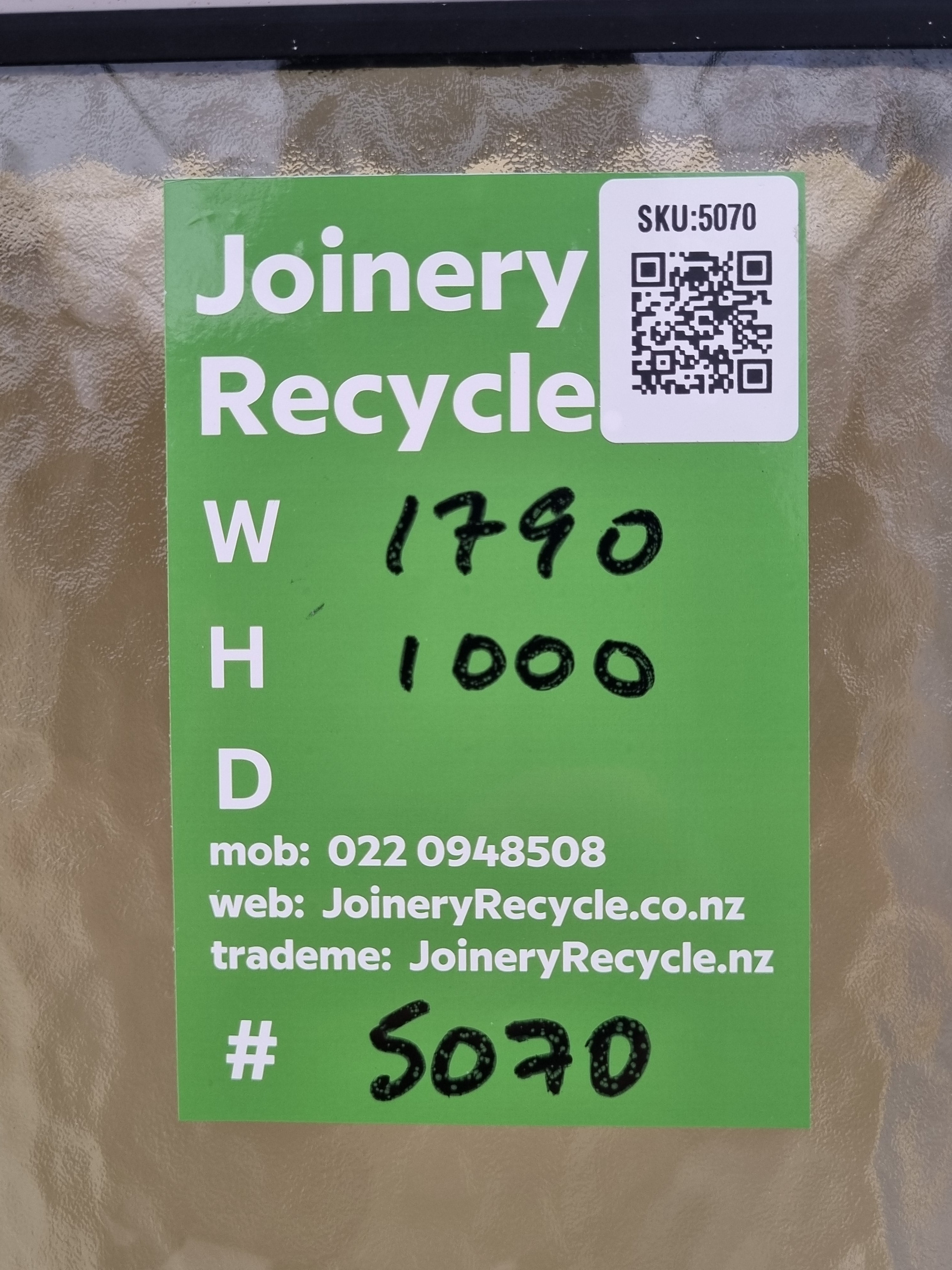Aluminium Window White  1790 W  x  1000 H  [#5070] Joinery Recycle