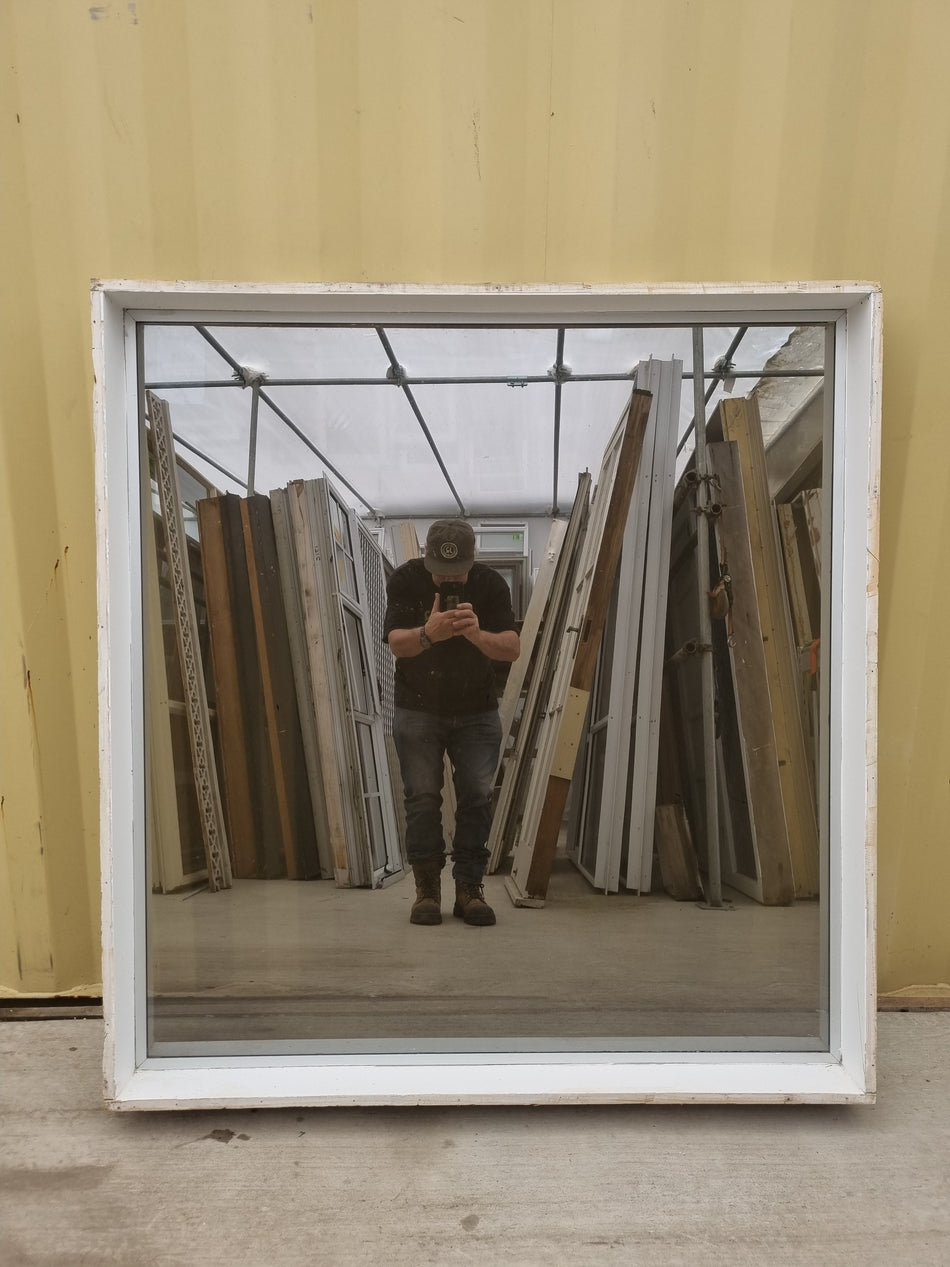 Aluminium Window Silver  1250 W  x 1300 H  [#5071] Joinery Recycle