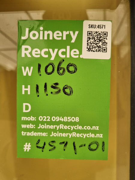 Aluminium Window White  1060 W  x 1150 H  [#4571-01] Joinery Recycle