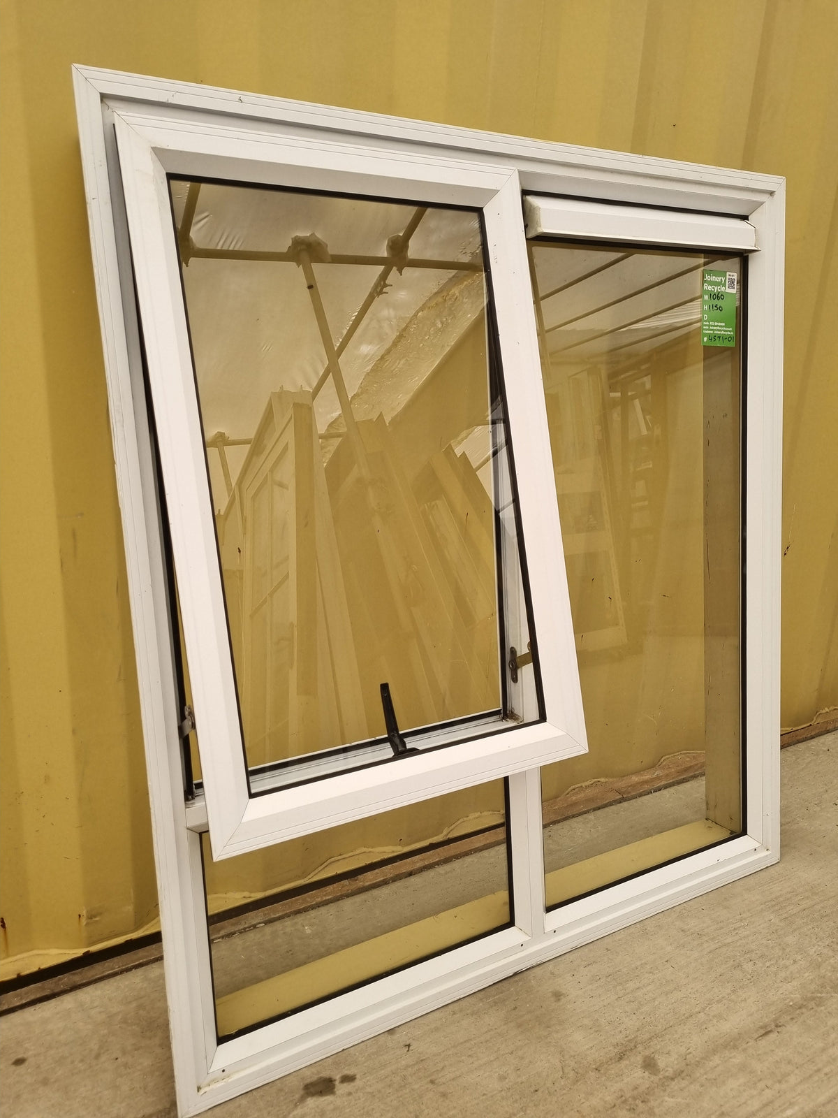 Aluminium Window White  1060 W  x 1150 H  [#4571-01] Joinery Recycle
