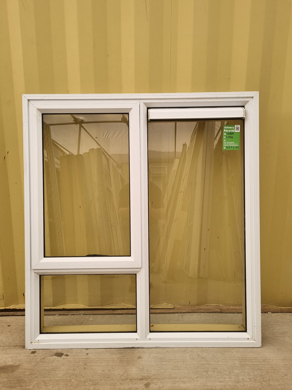 Aluminium Window White  1060 W  x 1150 H  [#4571-01] Joinery Recycle