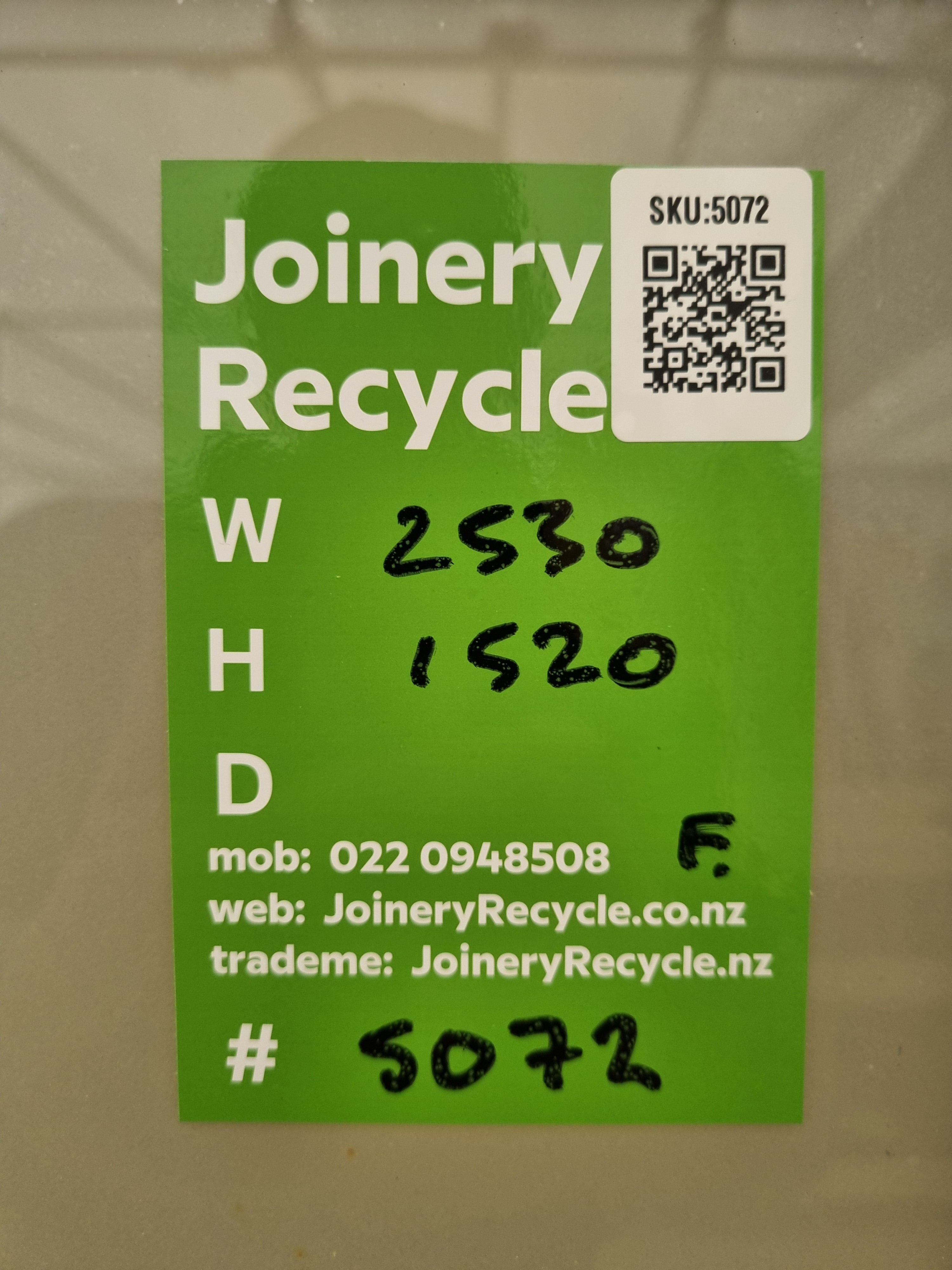 Aluminium Window Grey 2530 W  x  1520 H [#5072] Joinery Recycle