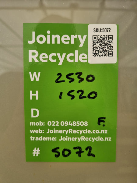 Aluminium Window Grey 2530 W  x  1520 H [#5072] Joinery Recycle