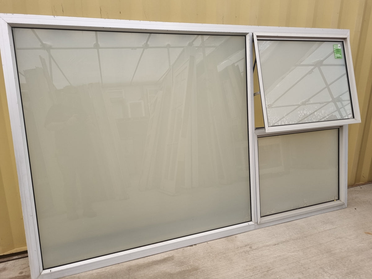 Aluminium Window Grey 2530 W  x  1520 H [#5072] Joinery Recycle