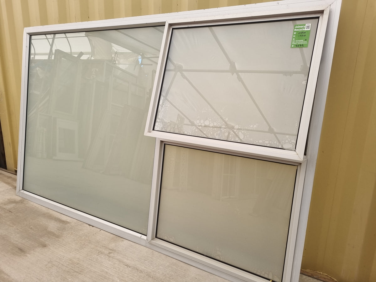 Aluminium Window Grey 2530 W  x  1520 H [#5072] Joinery Recycle