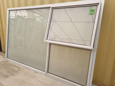 Aluminium Window Grey 2530 W  x  1520 H [#5072] Joinery Recycle