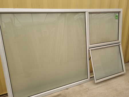Aluminium Window Grey 2530 W  x  1520 H [#5072] Joinery Recycle