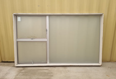 Aluminium Window Grey 2530 W  x  1520 H [#5072] Joinery Recycle