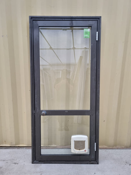 Aluminium & Glass Single Door 910 W x 1980 H  [#4524  SF] Joinery Recycle