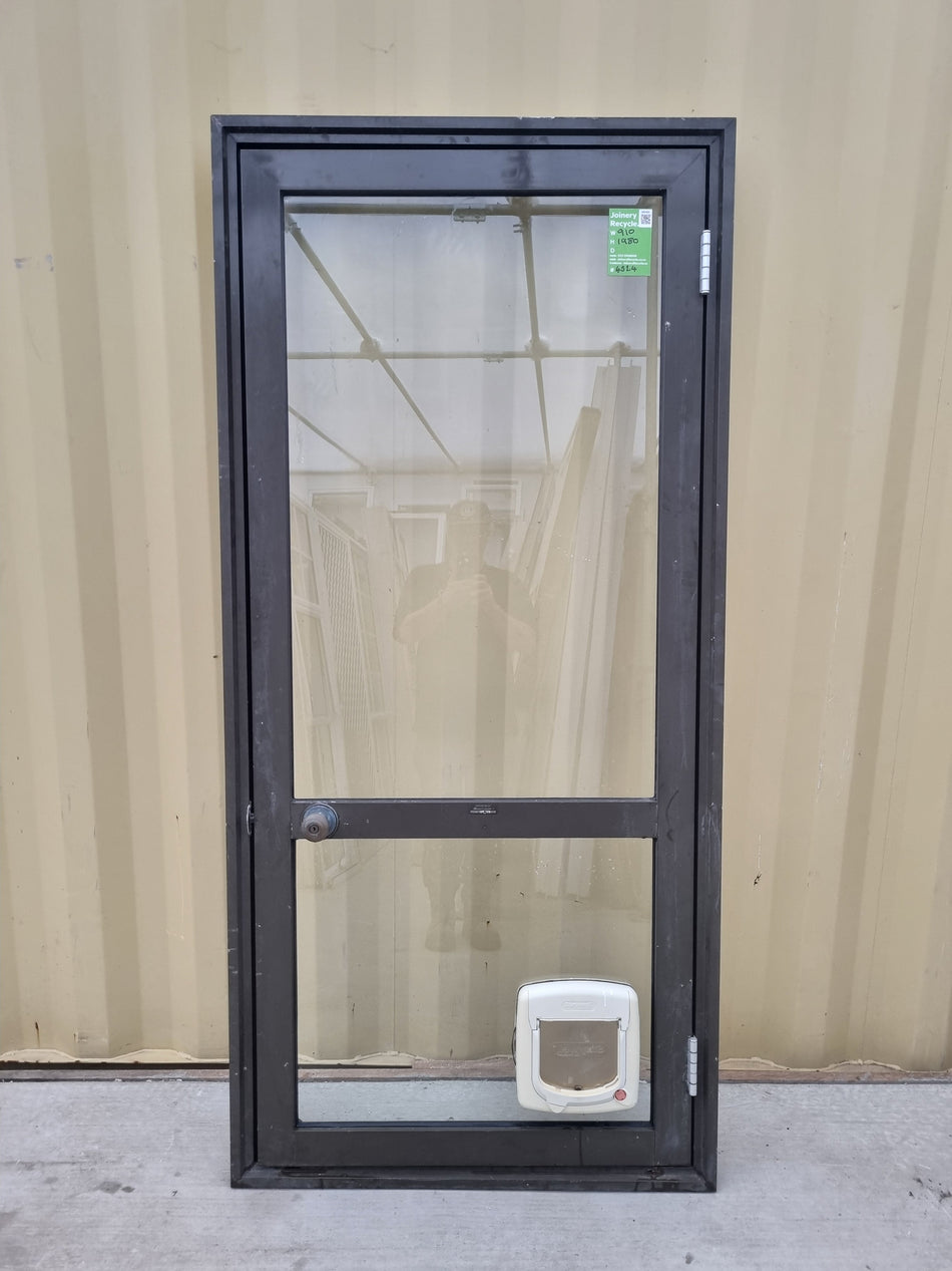 Aluminium & Glass Single Door 910 W x 1980 H  [#4524  SF] Joinery Recycle