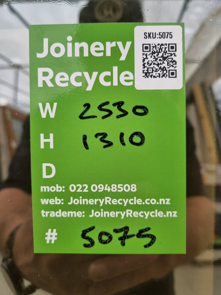 Aluminium Window Grey 2530 W  x 1310 H [#5075] Joinery Recycle
