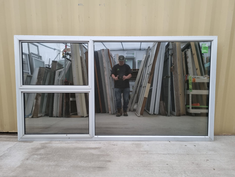 Aluminium Window Grey 2530 W  x 1310 H [#5075] Joinery Recycle