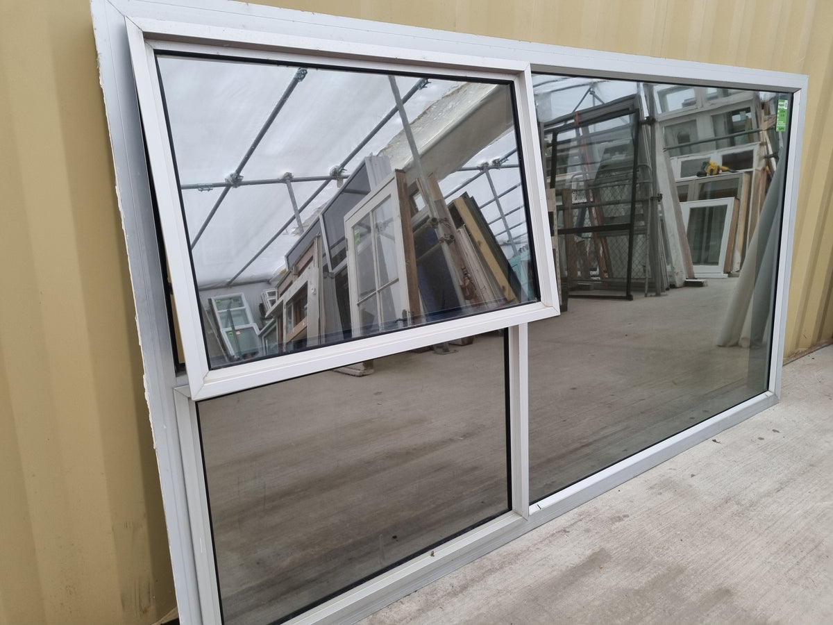 Aluminium Window Grey 2530 W  x 1310 H [#5075] Joinery Recycle