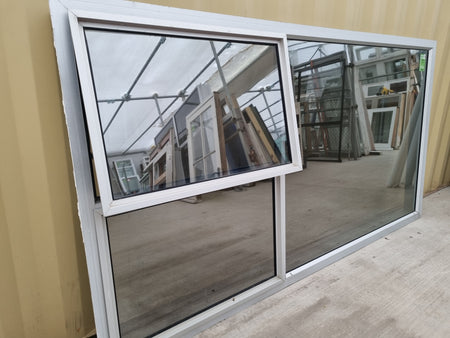 Aluminium Window Grey 2530 W  x 1310 H [#5075] Joinery Recycle