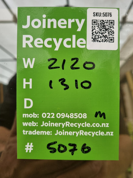 Aluminium Window Grey 2120 W  x 1310 H [#5076] Joinery Recycle