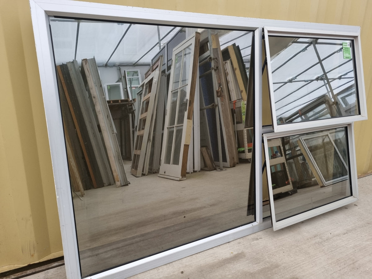 Aluminium Window Grey 2120 W  x 1310 H [#5076] Joinery Recycle