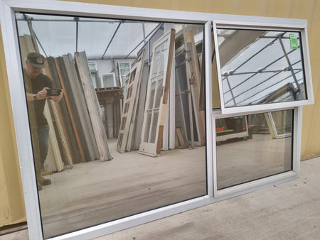 Aluminium Window Grey 2120 W  x 1310 H [#5076] Joinery Recycle