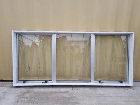 Aluminium Window Silver  2200 W  x 1000 H [#5077  SF MA] Joinery Recycle