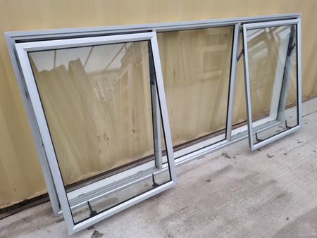 Aluminium Window Silver  2200 W  x 1000 H [#5077  SF MA] Joinery Recycle