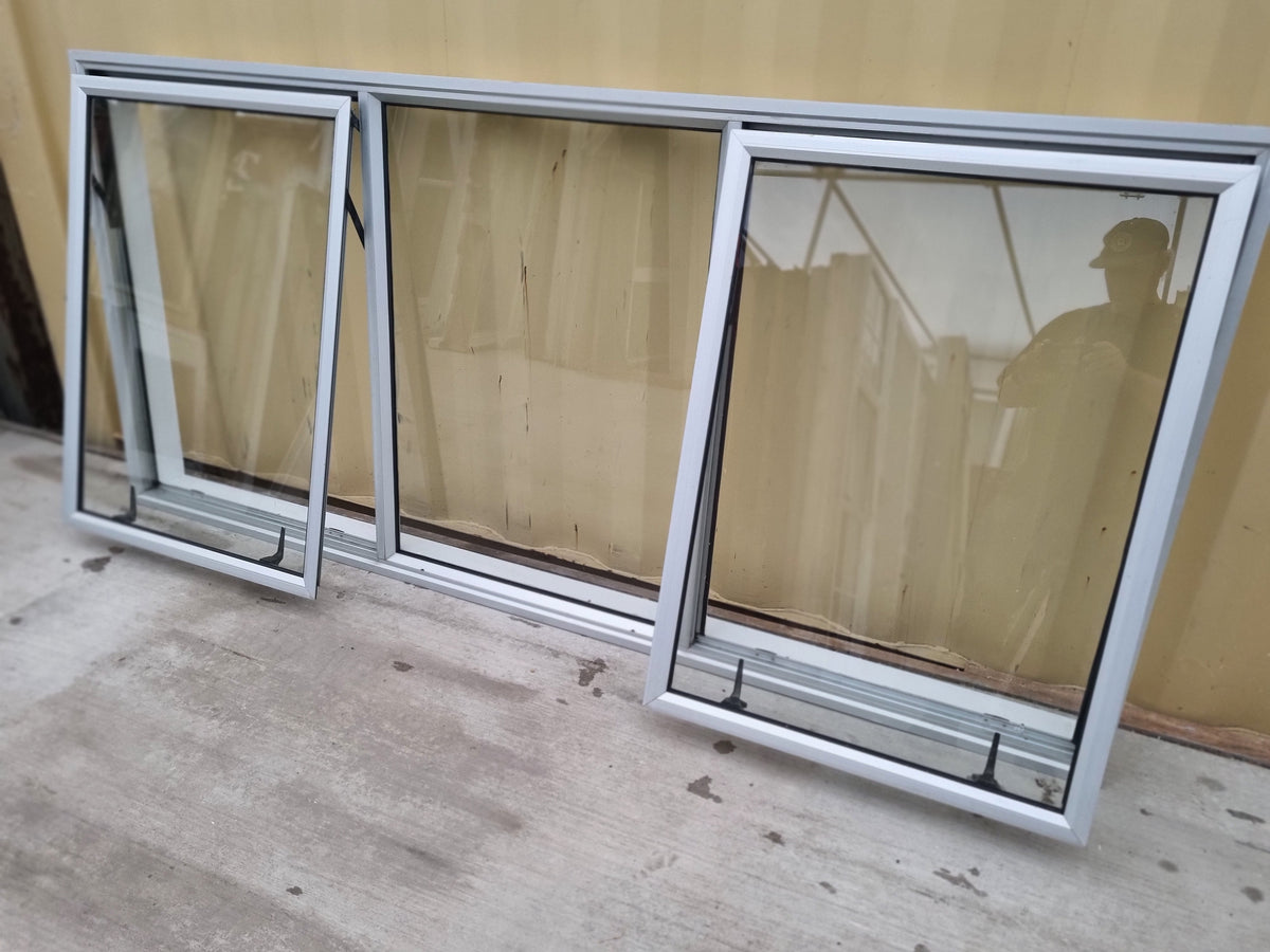 Aluminium Window Silver  2200 W  x 1000 H [#5077  SF MA] Joinery Recycle