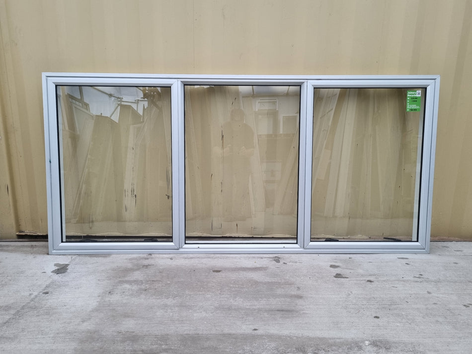 Aluminium Window Silver  2200 W  x 1000 H [#5077  SF MA] Joinery Recycle