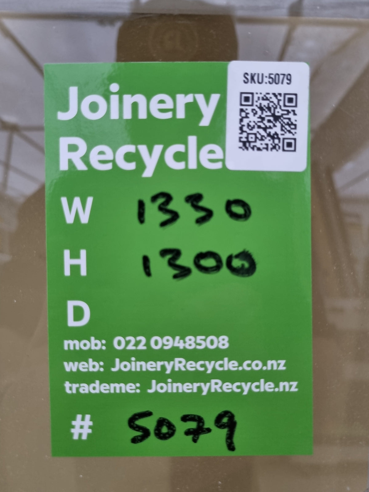 Wooden Window 1330 W x  1300 H [#5079] Joinery Recycle