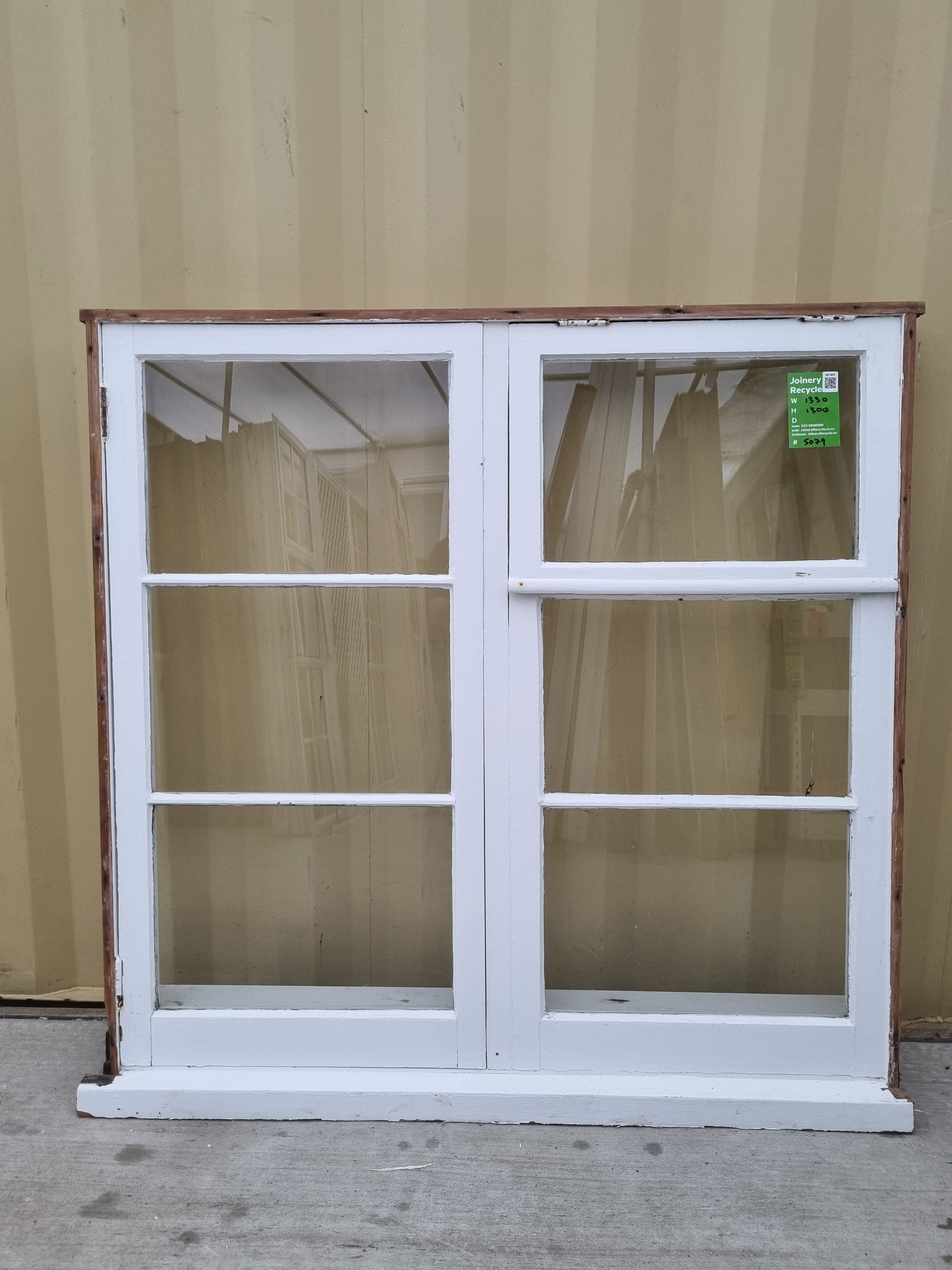 Wooden Window 1330 W x  1300 H [#5079] Joinery Recycle