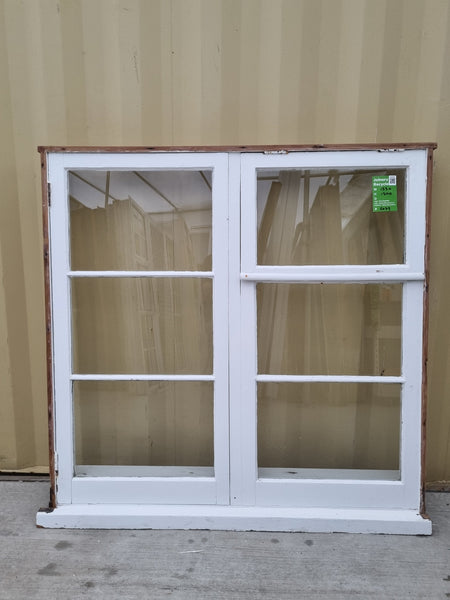 Wooden Window 1330 W x  1300 H [#5079] Joinery Recycle