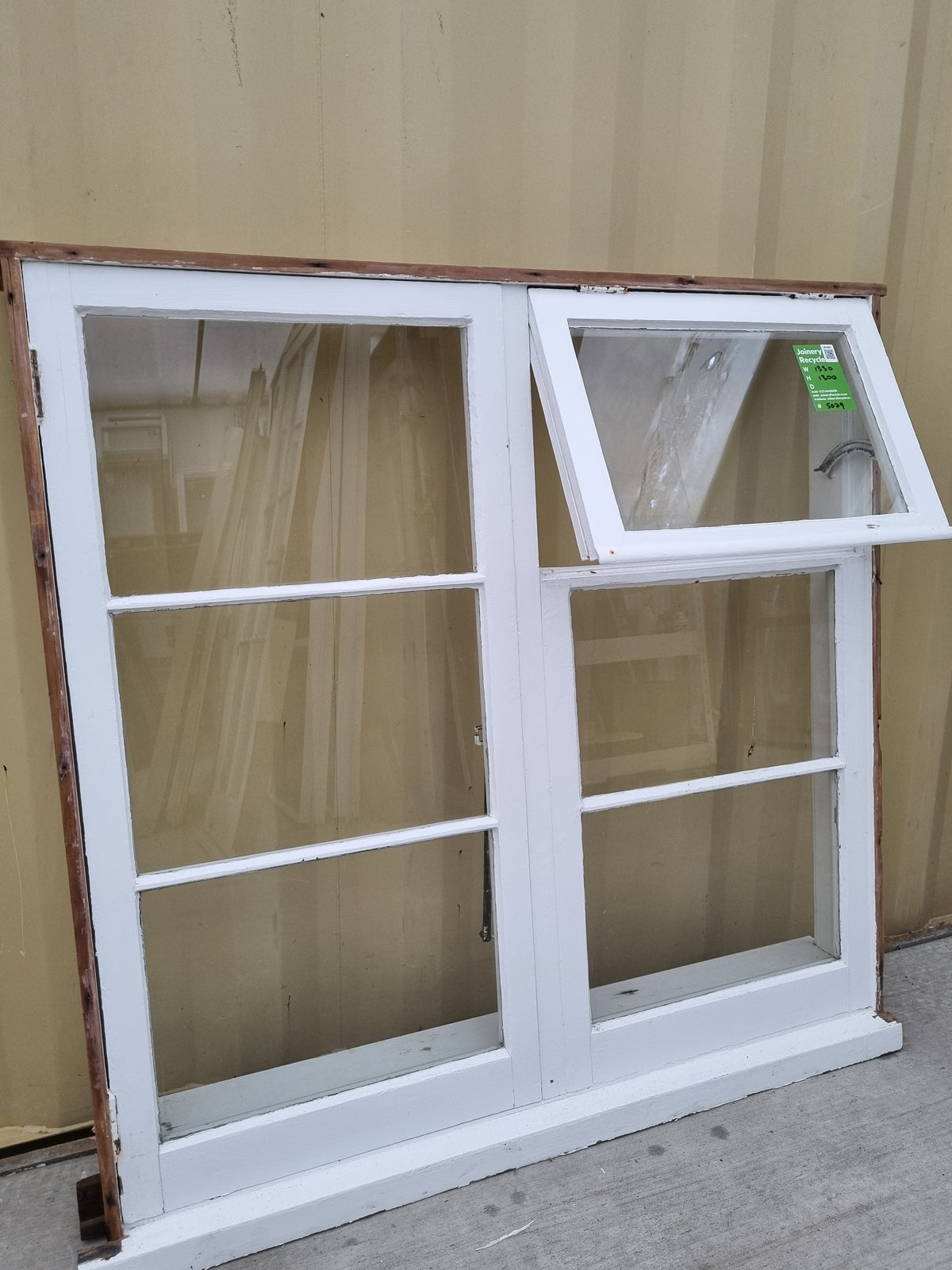 Wooden Window 1330 W x  1300 H [#5079] Joinery Recycle