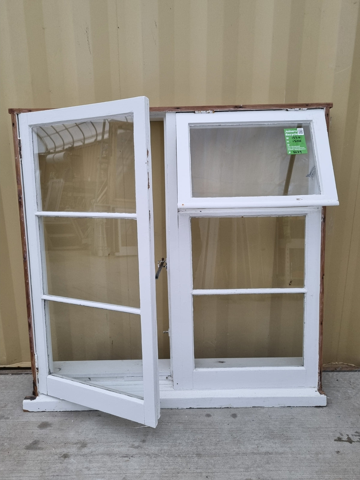 Wooden Window 1330 W x  1300 H [#5079] Joinery Recycle