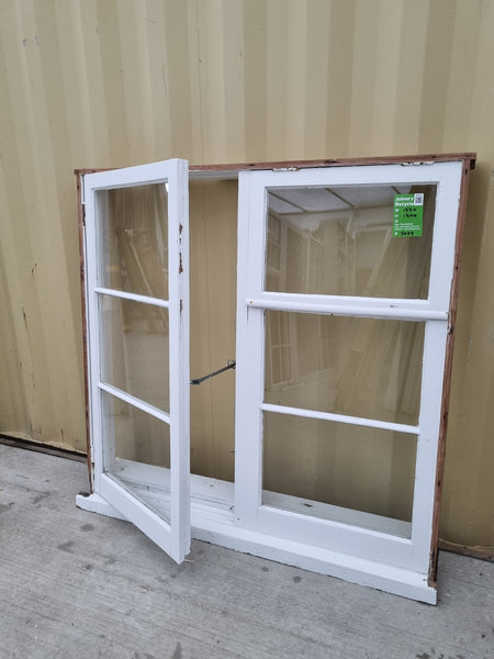 Wooden Window 1330 W x  1300 H [#5079] Joinery Recycle