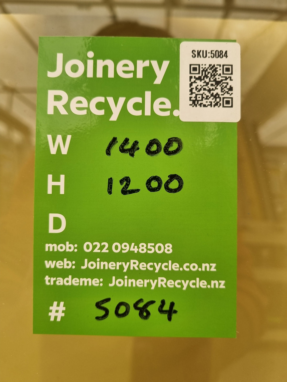 Aluminium Window Off White  1400 W  x 1200 H [#5084] Joinery Recycle