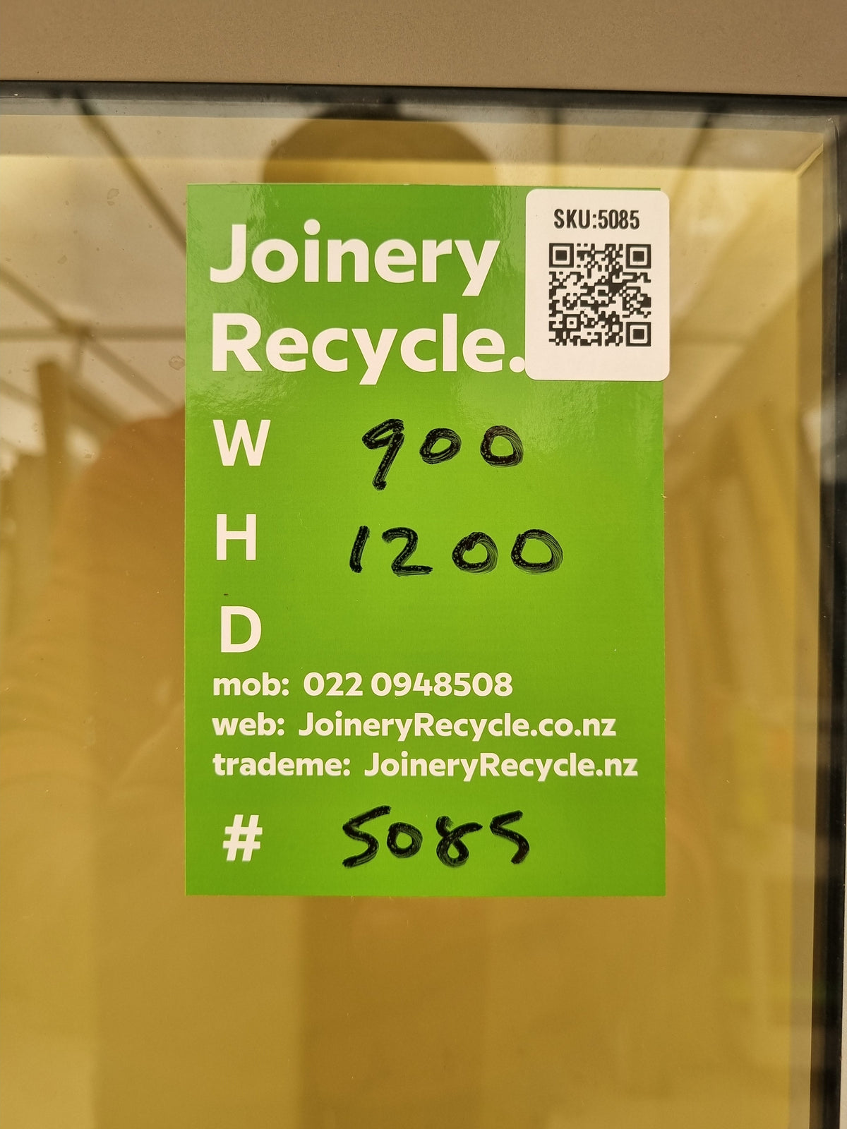 Aluminium Window Off White 900 W  x 1200 H [#5085] Joinery Recycle