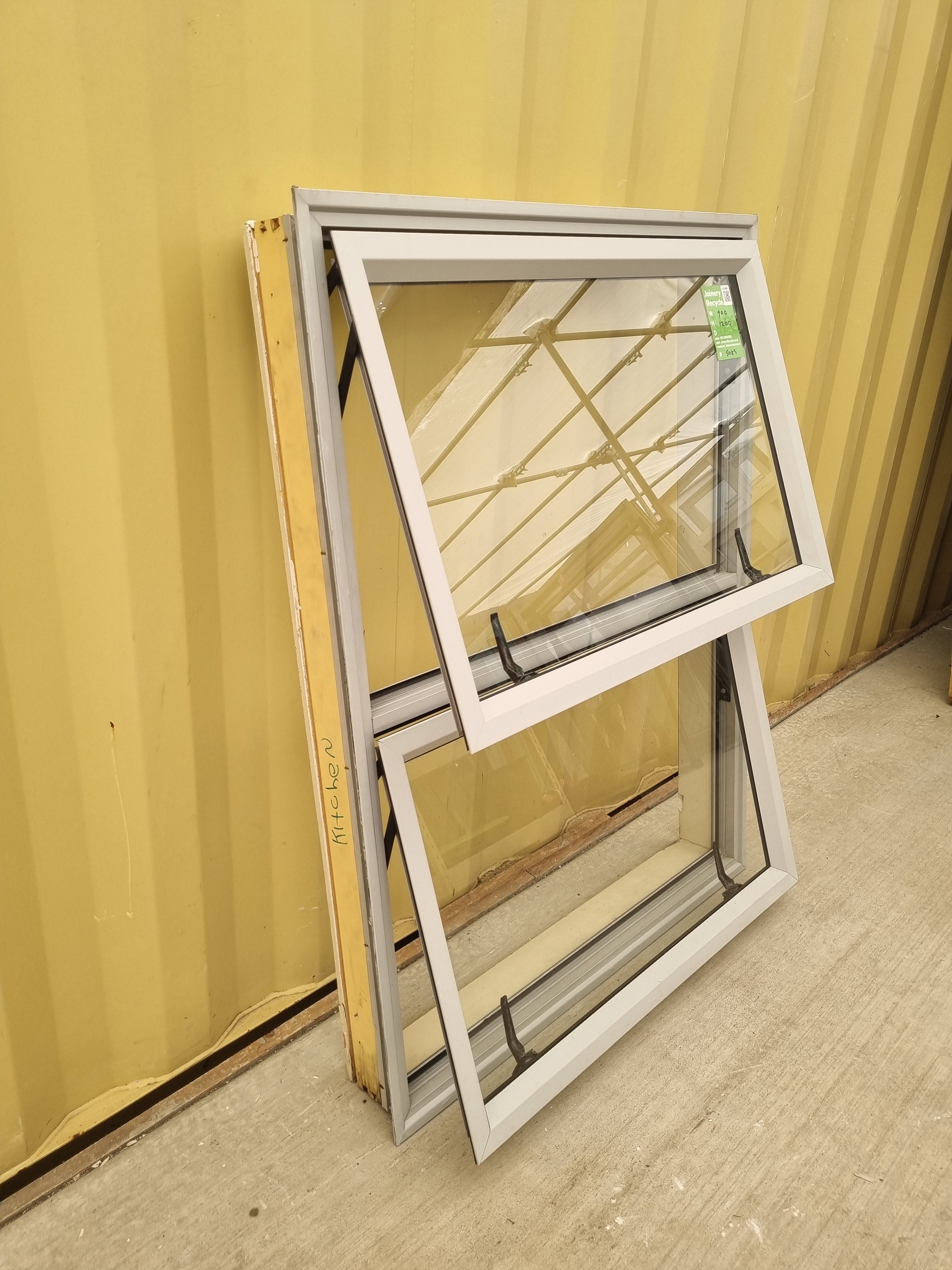 Aluminium Window Off White 900 W  x 1200 H [#5085] Joinery Recycle