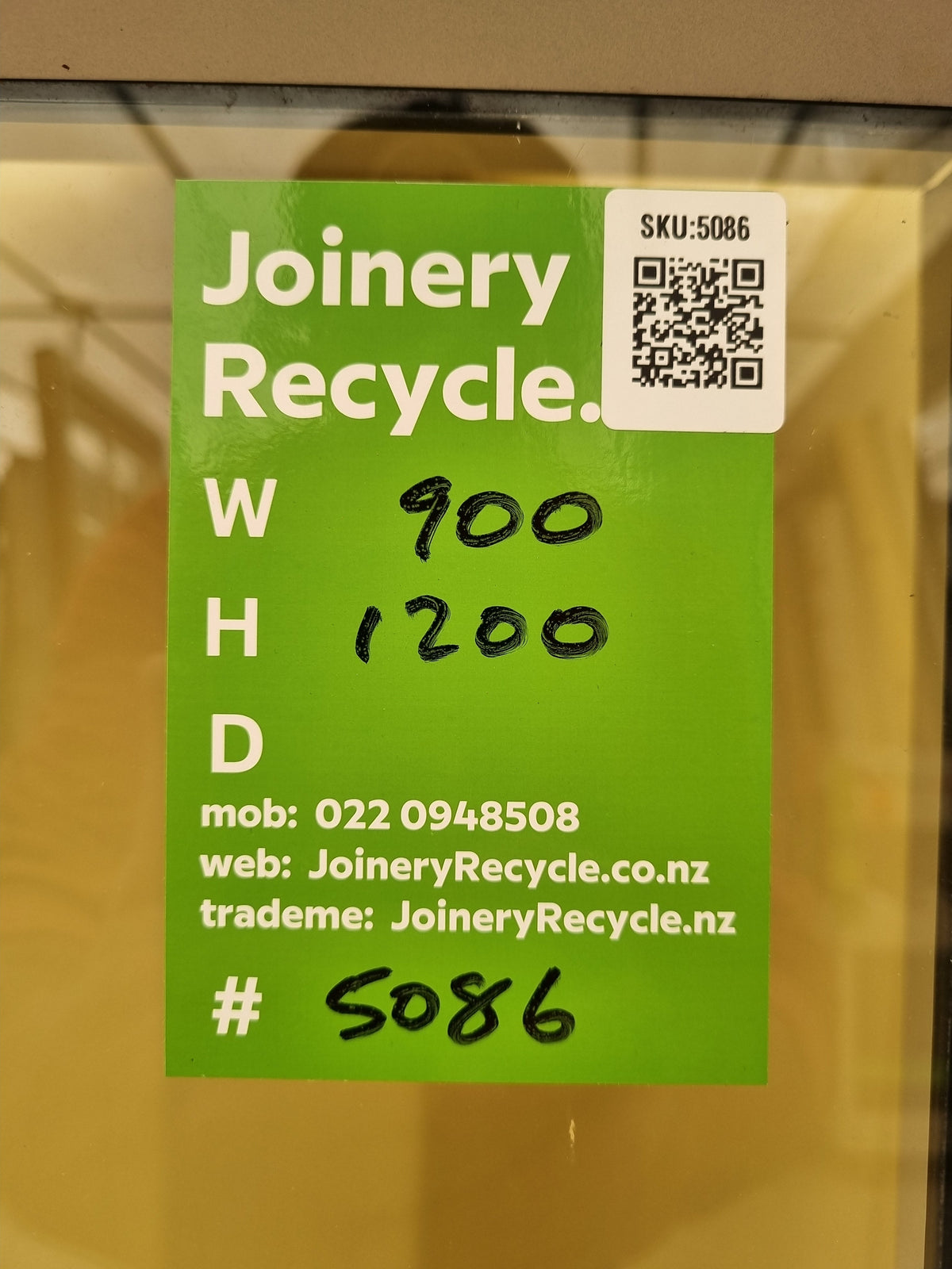 Aluminium Window Off White 900 W  x 1200 H [#5086] Joinery Recycle