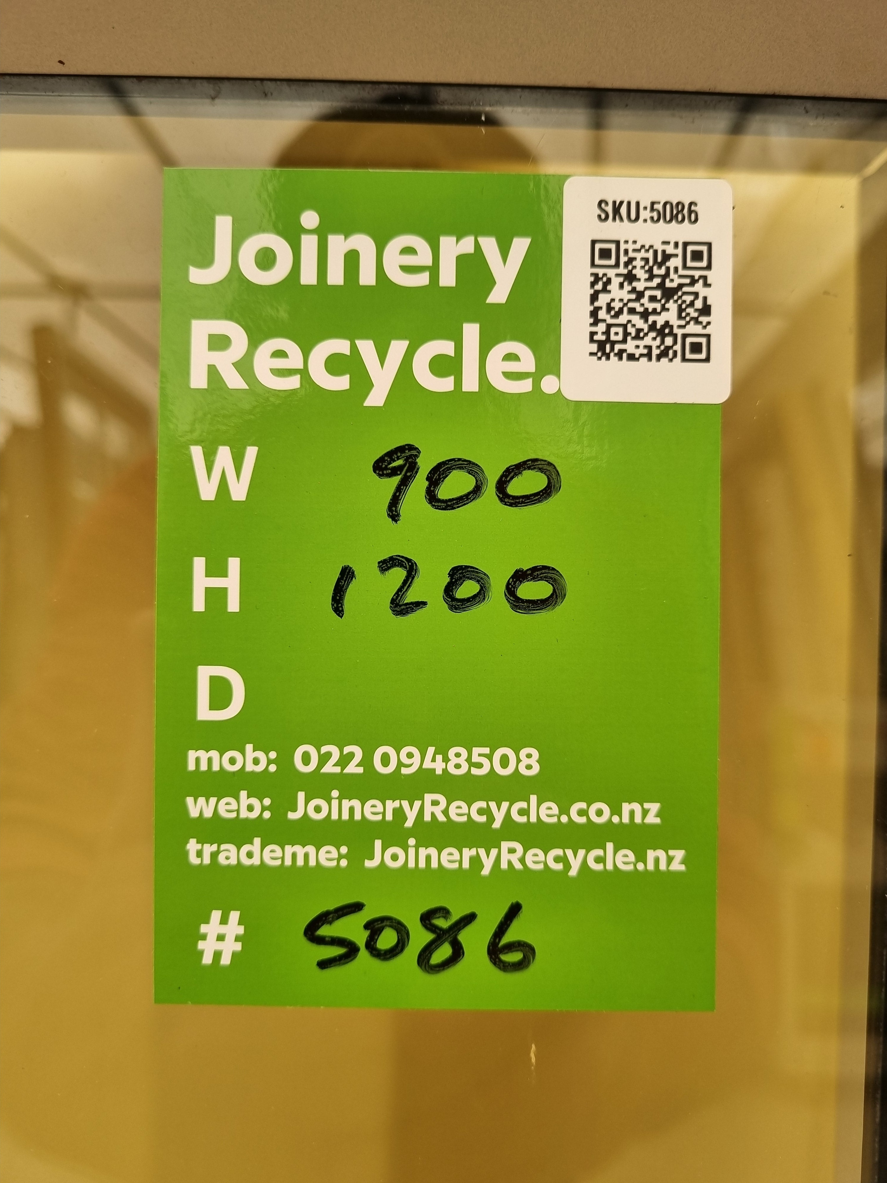 Aluminium Window Off White 900 W  x 1200 H [#5086] Joinery Recycle