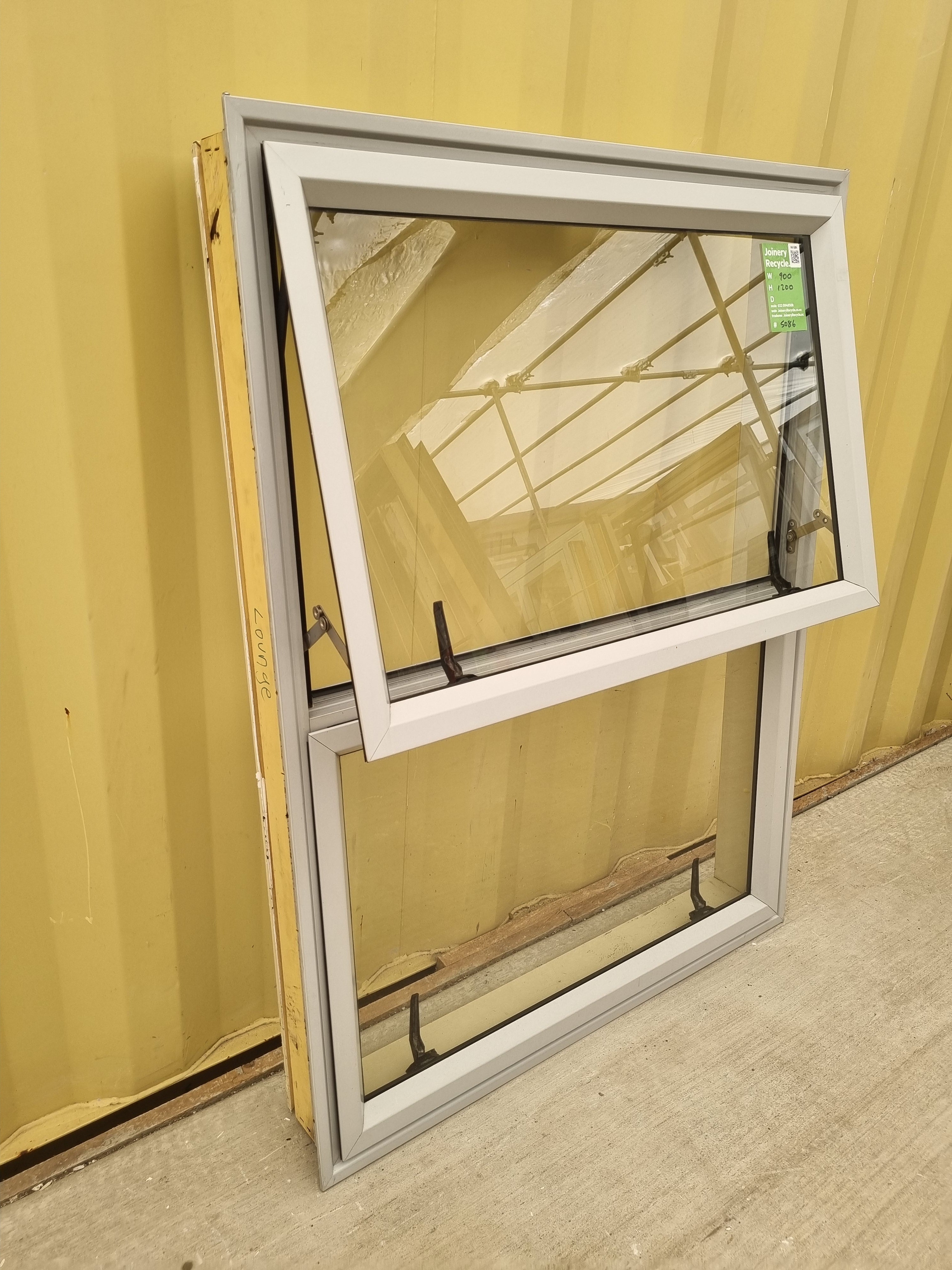 Aluminium Window Off White 900 W  x 1200 H [#5086] Joinery Recycle