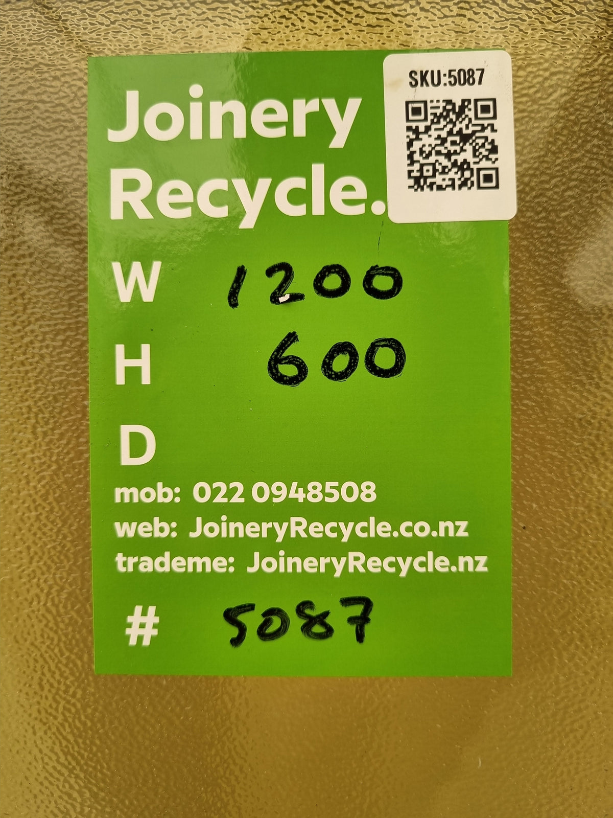 Aluminium Window Off White 1200 W  x 600 H [#5087] Joinery Recycle