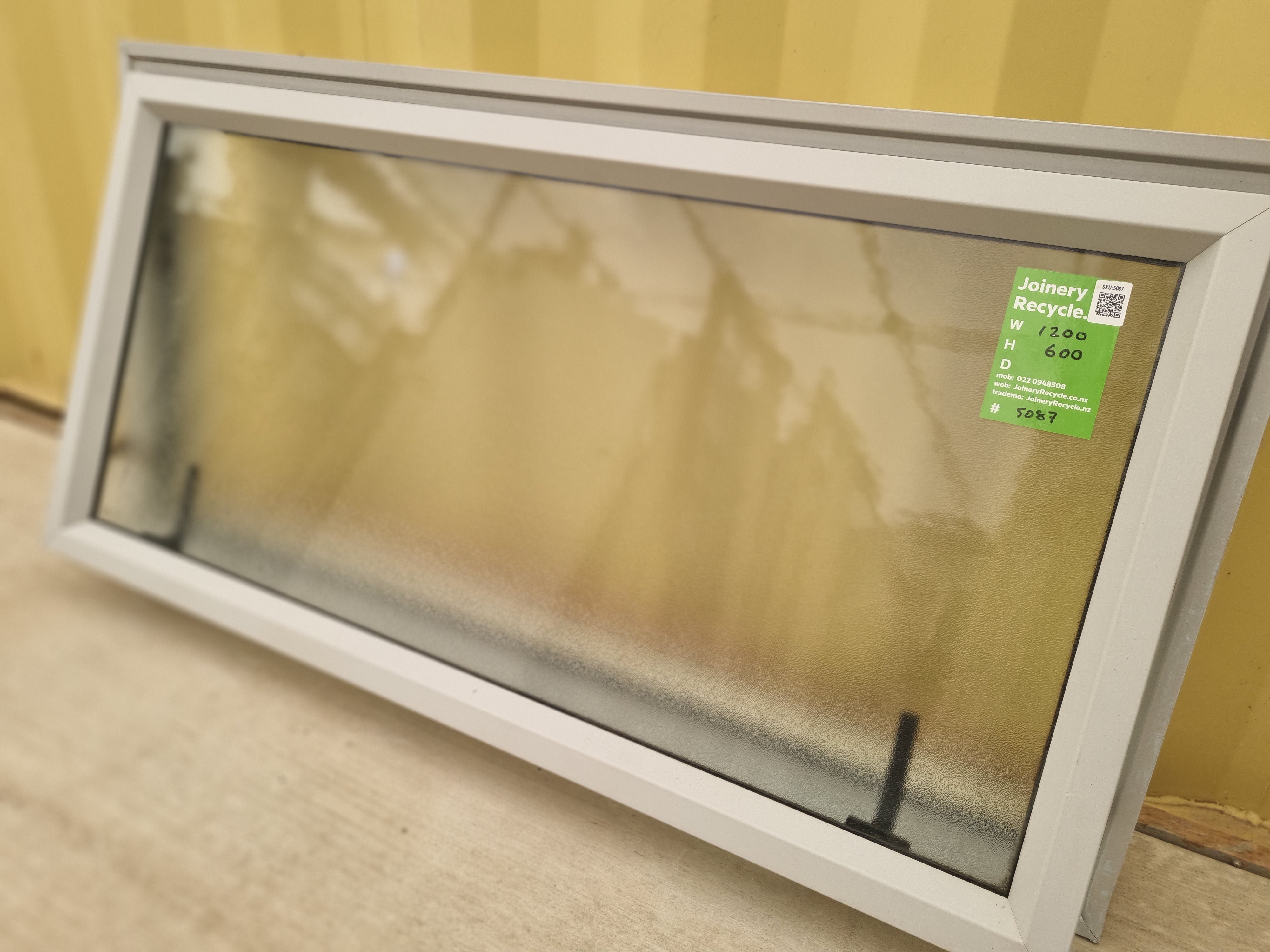 Aluminium Window Off White 1200 W  x 600 H [#5087] Joinery Recycle