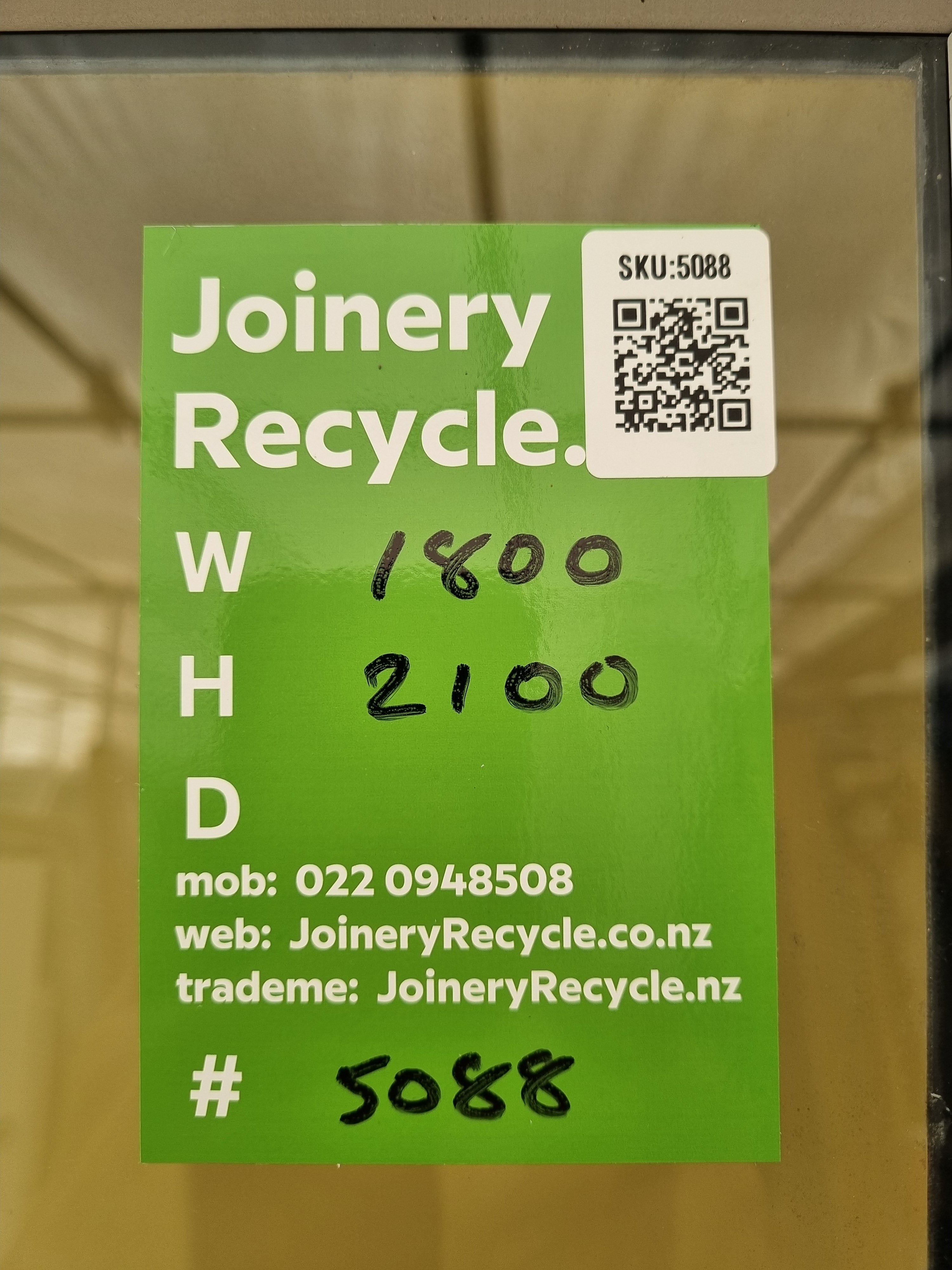 Aluminium French Door  1800 W x 2100 H [#5088] Joinery Recycle