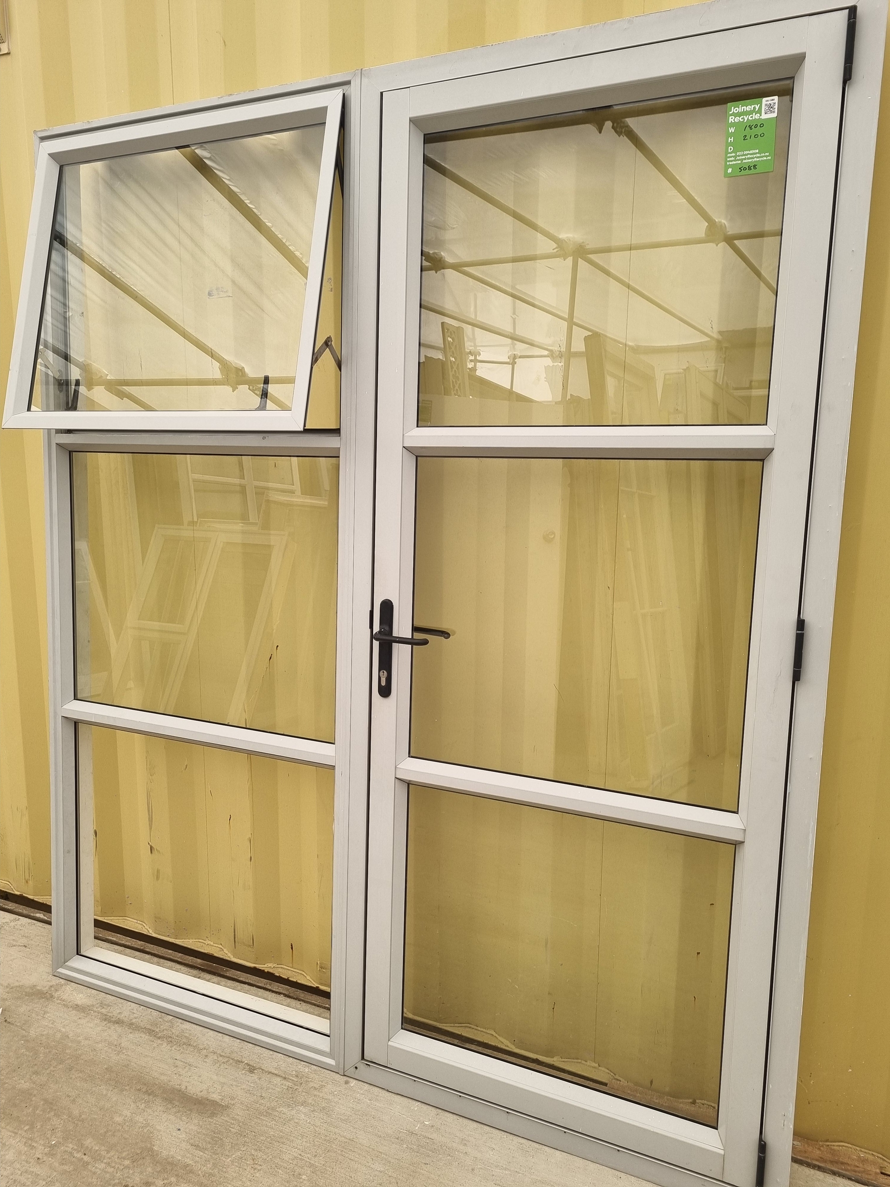 Aluminium French Door  1800 W x 2100 H [#5088] Joinery Recycle