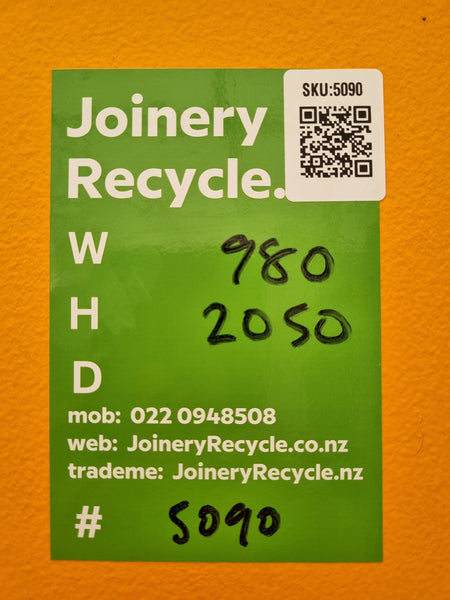 Solid Wood Orange Entrance Door  980 W x  2050 H [#5090] Joinery Recycle