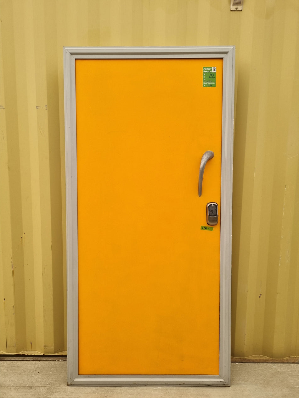 Solid Wood Orange Entrance Door  980 W x  2050 H [#5090] Joinery Recycle