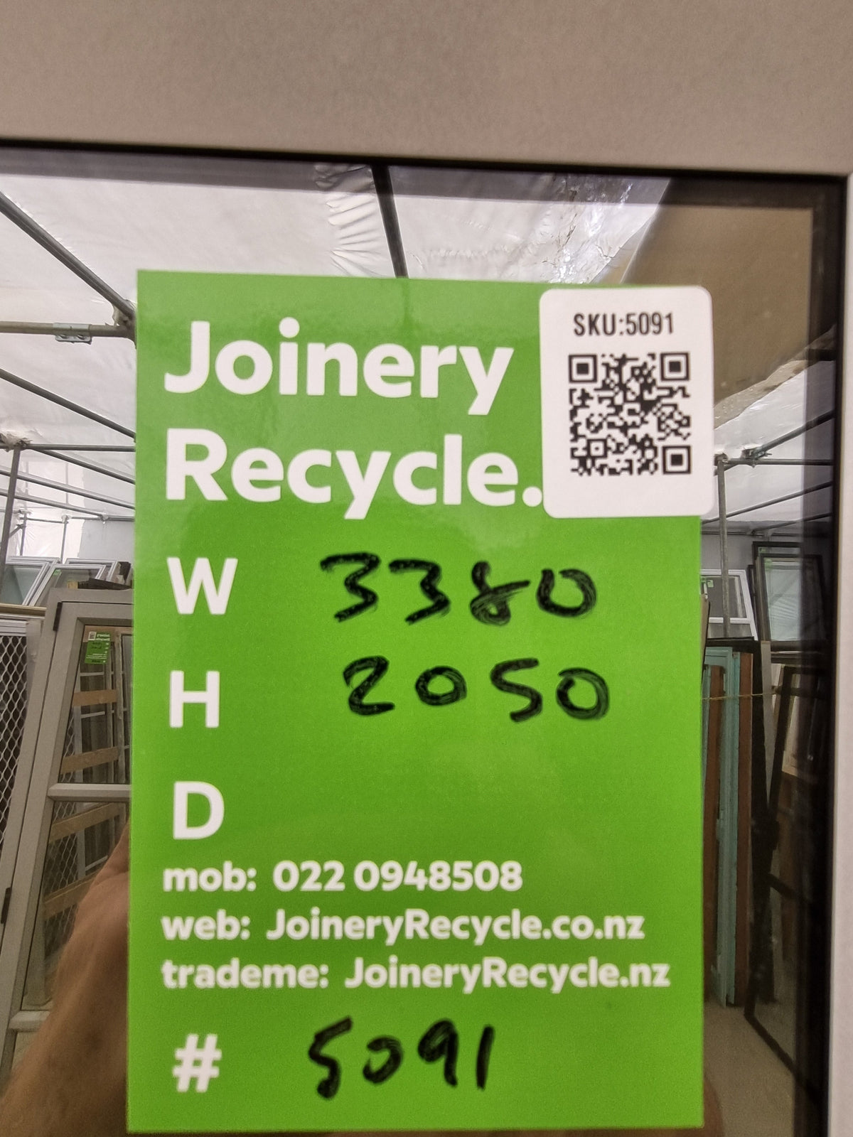 Large Double Door RANCH SLIDER Grey  3380W x  2050 H [#5091] Joinery Recycle