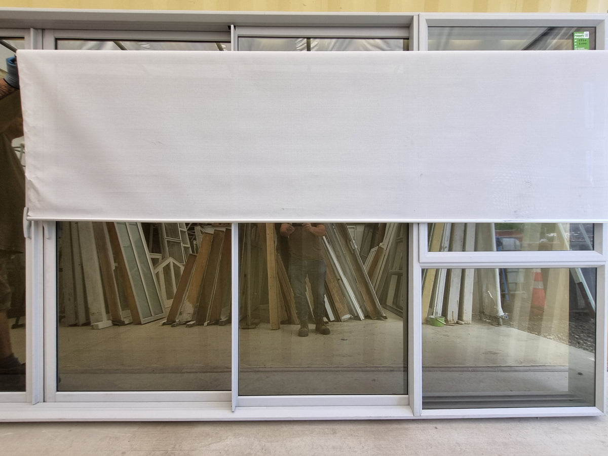 Large Double Door RANCH SLIDER Grey  3380W x  2050 H [#5091] Joinery Recycle