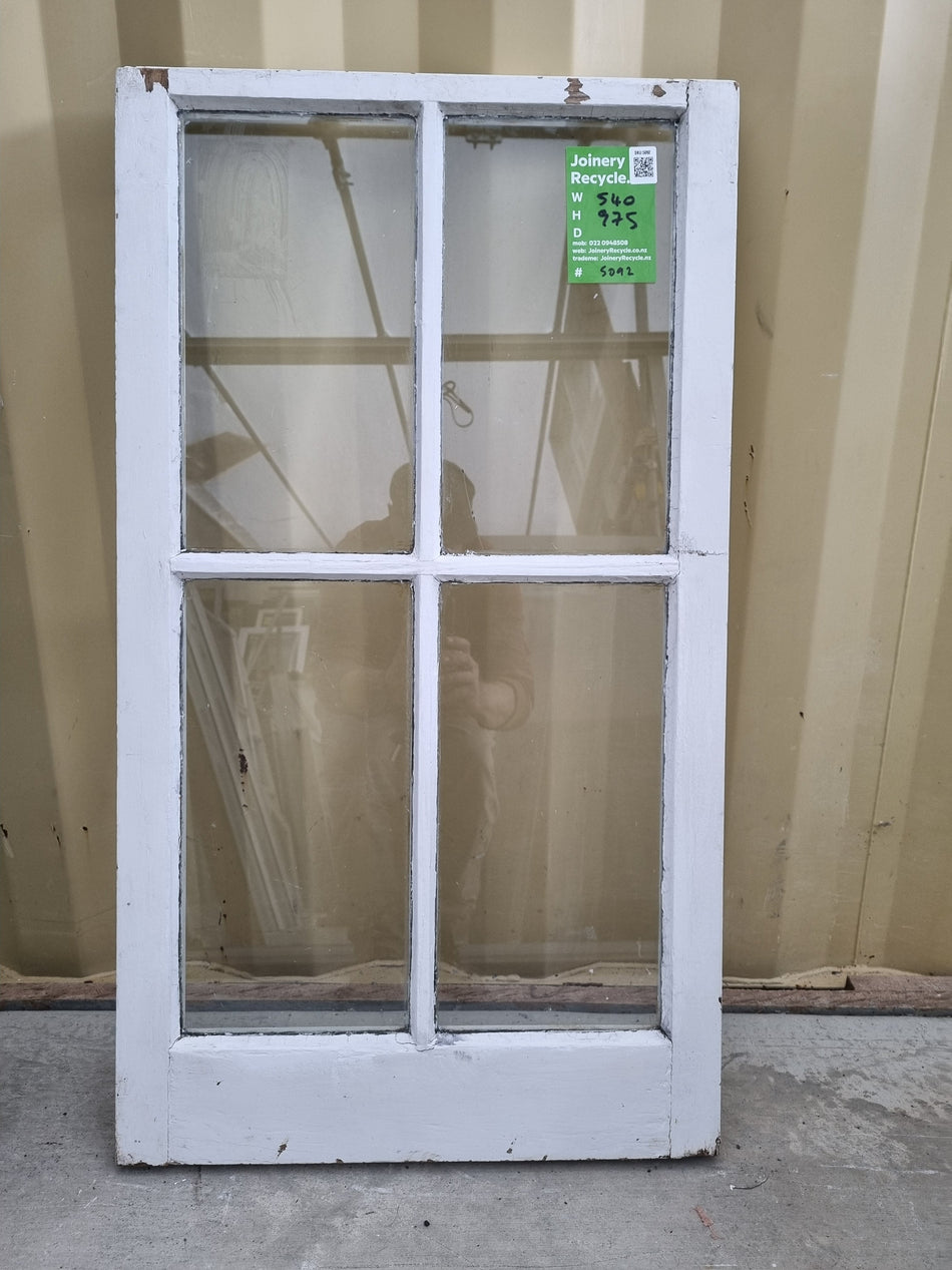 Vintage Timber 4-Pane Window Sash – Colonial Style 540 W  x  975 H  [#5092] Joinery Recycle