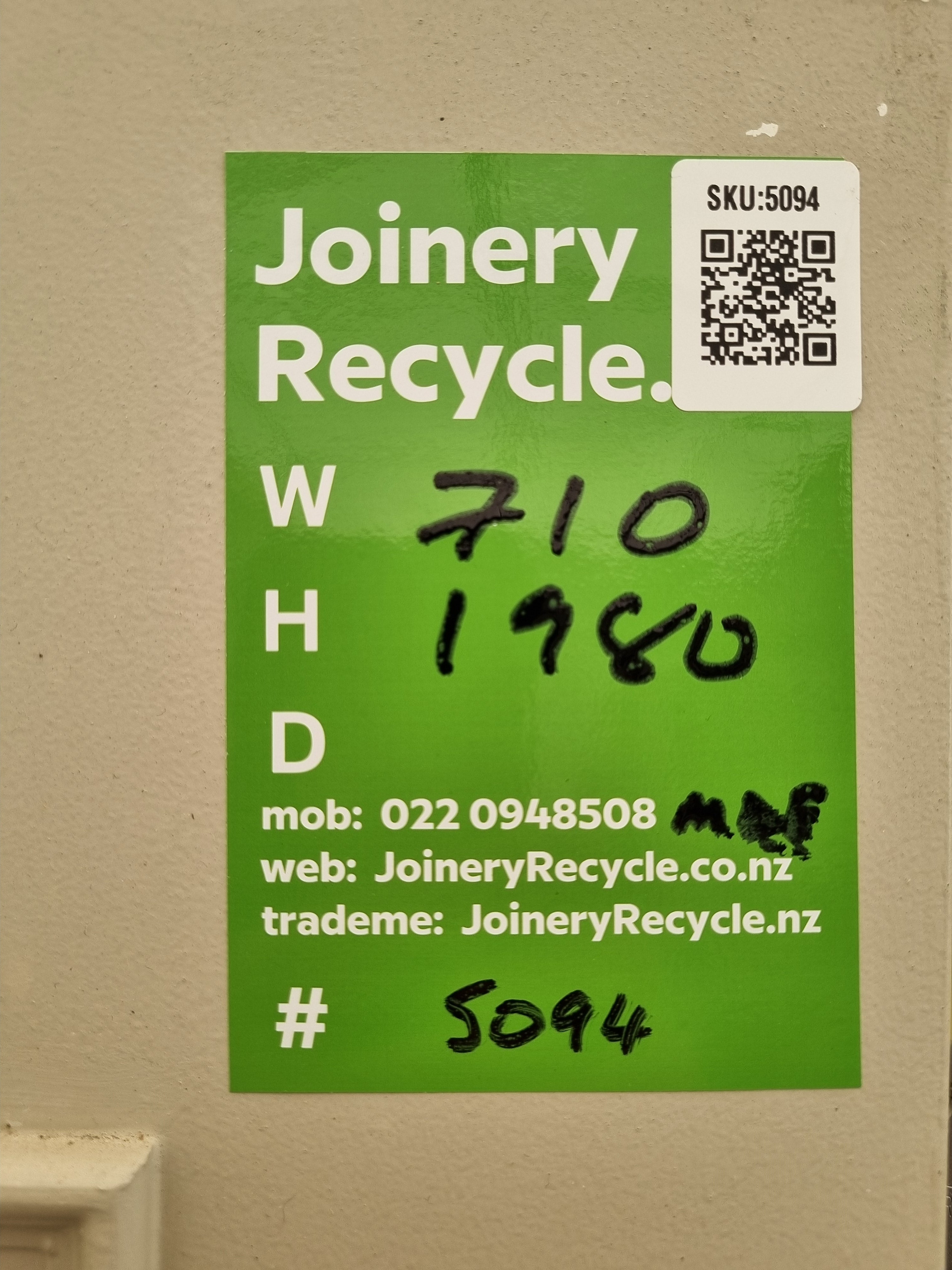 Internal Hollow Core Door   710 W  x 1980  H  [#5094] Joinery Recycle